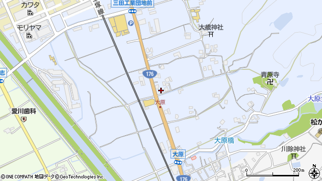 〒669-1515 兵庫県三田市大原の地図