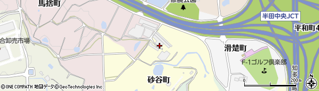愛知県半田市砂谷町周辺の地図