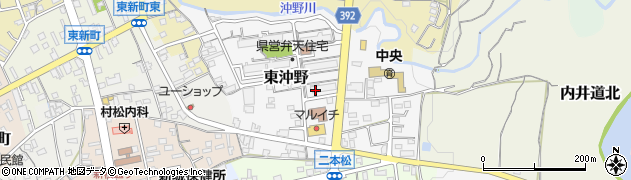 愛知県新城市東沖野周辺の地図