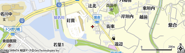 兵庫県川辺郡猪名川町紫合菜畑周辺の地図