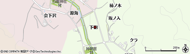愛知県岡崎市鶇巣町（下田）周辺の地図