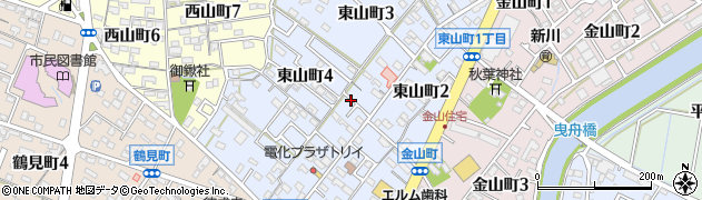 愛知県碧南市東山町周辺の地図
