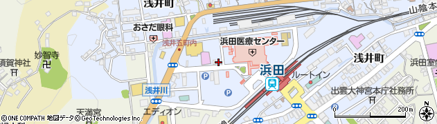 日星薬局　浜田駅北店周辺の地図