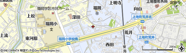愛知県岡崎市上地町赤菱1周辺の地図