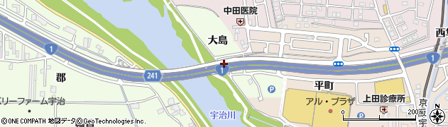京都府宇治市槇島町（大島）周辺の地図