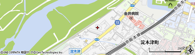 京都府京都市伏見区淀木津町周辺の地図