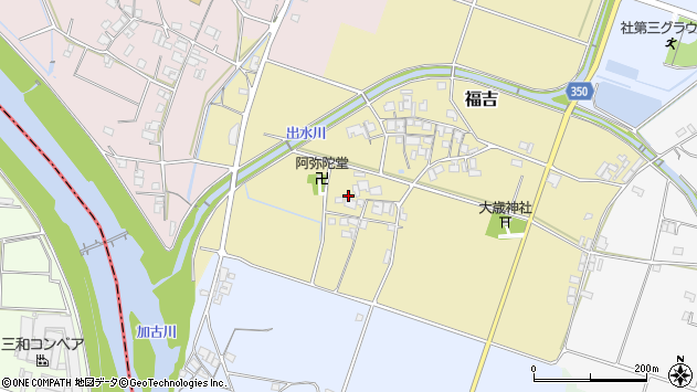 〒673-1443 兵庫県加東市福吉の地図