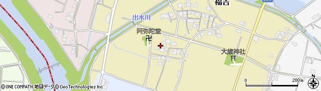 兵庫県加東市福吉周辺の地図