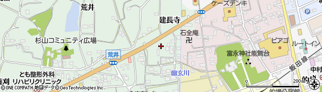 愛知県新城市杉山（建長寺）周辺の地図