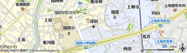 愛知県岡崎市上地町赤菱18周辺の地図