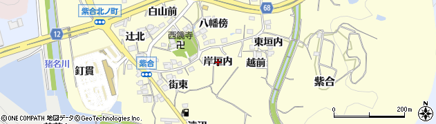 兵庫県猪名川町（川辺郡）紫合（岸垣内）周辺の地図