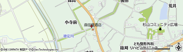 愛知県新城市杉山小寺前64周辺の地図
