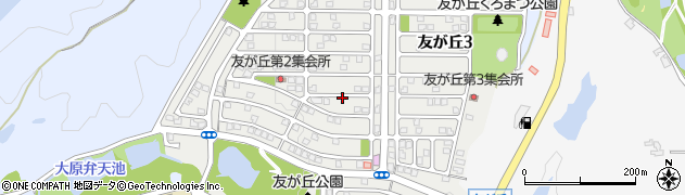 兵庫県三田市友が丘周辺の地図