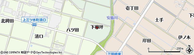 愛知県岡崎市在家町（下柳坪）周辺の地図