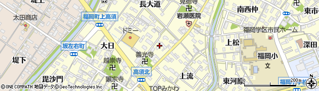 愛知県岡崎市福岡町西後田15周辺の地図