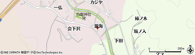 愛知県岡崎市大幡町（源海）周辺の地図