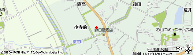 愛知県新城市杉山小寺前周辺の地図