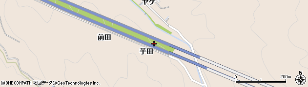 愛知県岡崎市鹿勝川町（芋田）周辺の地図