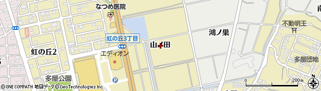 愛知県常滑市多屋山ノ田周辺の地図