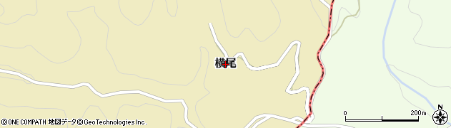 岡山県美作市横尾周辺の地図