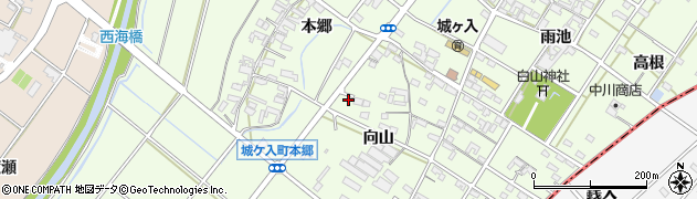 愛知県安城市城ケ入町向山45周辺の地図