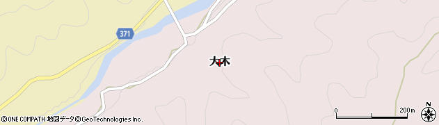 岡山県吉備中央町（加賀郡）大木周辺の地図