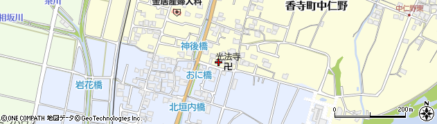 兵庫県姫路市香寺町中仁野118周辺の地図