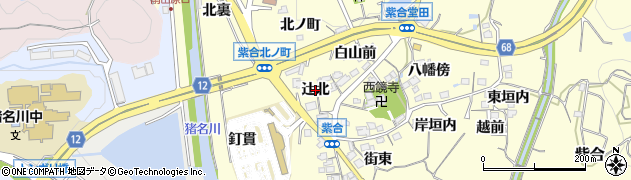兵庫県猪名川町（川辺郡）紫合（辻北）周辺の地図