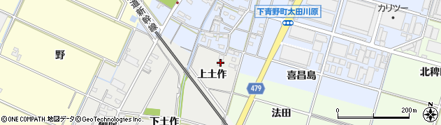 愛知県岡崎市福桶町上土作41周辺の地図
