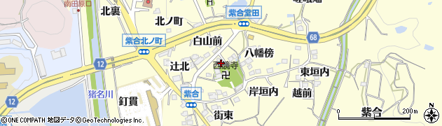 兵庫県川辺郡猪名川町紫合宮本周辺の地図