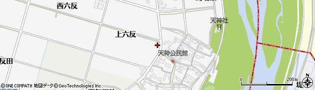 愛知県安城市小川町上六反30周辺の地図