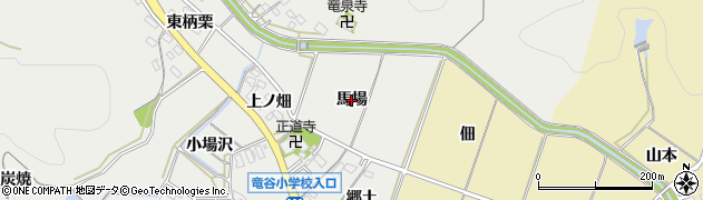 愛知県岡崎市竜泉寺町（馬場）周辺の地図