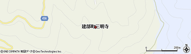 岡山県岡山市北区建部町三明寺周辺の地図