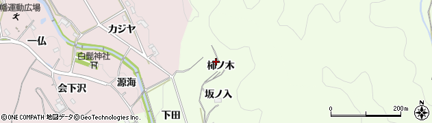 愛知県岡崎市鶇巣町（柿ノ木）周辺の地図