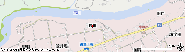 愛知県新城市日吉（野畑）周辺の地図
