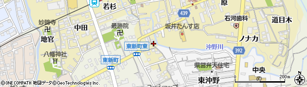 愛知県新城市平井（沖野）周辺の地図