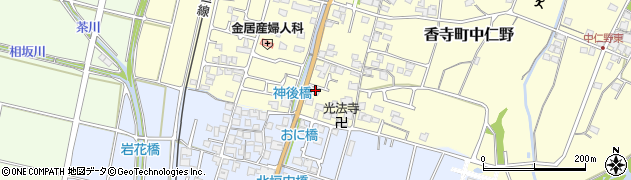 兵庫県姫路市香寺町中仁野123周辺の地図