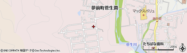 兵庫県姫路市夢前町菅生澗160-95周辺の地図