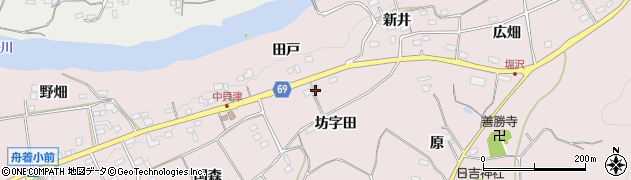 愛知県新城市日吉（坊字田）周辺の地図