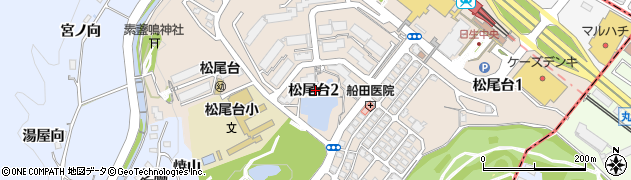 兵庫県猪名川町（川辺郡）松尾台周辺の地図