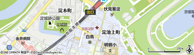 京都府京都市伏見区淀池上町周辺の地図