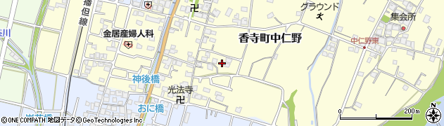 兵庫県姫路市香寺町中仁野86周辺の地図