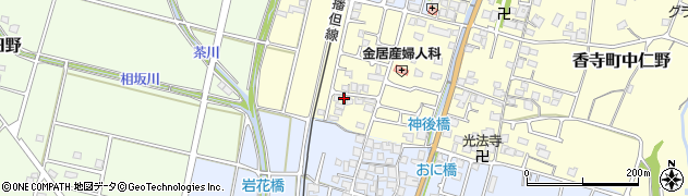 兵庫県姫路市香寺町中仁野184周辺の地図