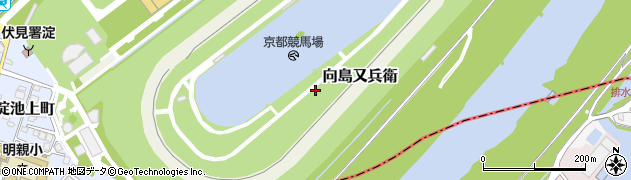 京都府京都市伏見区向島又兵衛周辺の地図