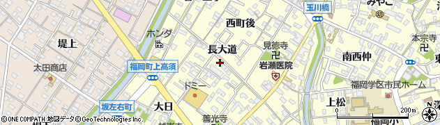 愛知県岡崎市福岡町西後田50周辺の地図