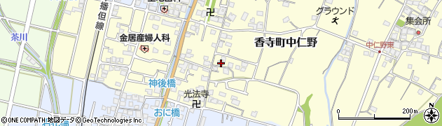 兵庫県姫路市香寺町中仁野83周辺の地図
