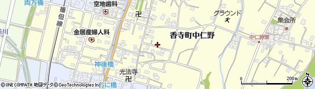 兵庫県姫路市香寺町中仁野78周辺の地図