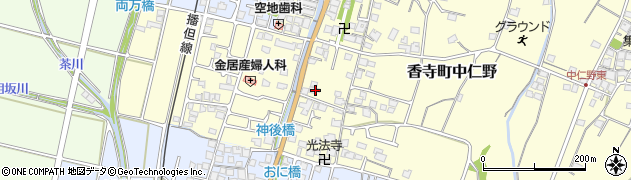 兵庫県姫路市香寺町中仁野129周辺の地図