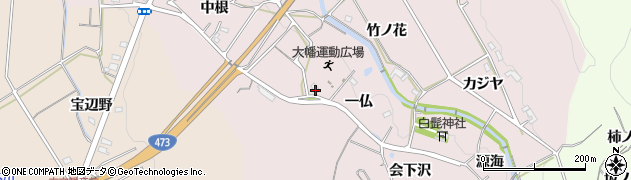 愛知県岡崎市大幡町（一仏）周辺の地図