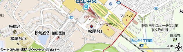日生中央駅前交通広場駐車場周辺の地図
